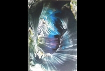 “Yucatan – Cénote ”, oeuvre de Betty De Rus. Encre sur papier (50x70cm)