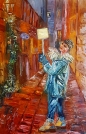 “Benvenuto”, huile sur toile, 80x54 cm, oeuvre de Jeanne SIMON, peintre 