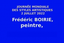 Frédéric BOIRIE, peintre, Trophée d'Honneur. Journée Mondiale des Styles Artistiques 2 JUILLET 2022
