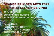 Événementiel concours GRANDS PRIX DES ARTS Promotion LÉONARD DE VINCI 2022 à Hyères-Les-Palmiers Salon Dali Hôtel Mercure **** Côte-d'Azur 
