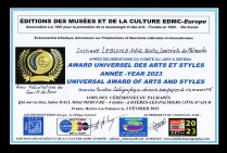 Sylviane LEBLOND, peintre, Lauréate du Palmarès, Award Universel des Arts et Styles 2023, avec félicitations du Jury 