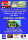 Affiche de la Présentation Universelle Numérique, Trophées Universels des Arts, des Styles et de la Création contemporaine