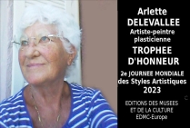 Arlette Delevallée, artiste peintre, plasticienne, Trophée d
