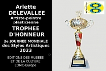 Arlette Delevallée, artiste peintre, plasticienne. Trophée d