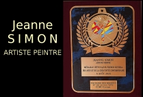 Jeanne Simon, artiste peintre, lauréate du Palmarès, a obtenu la Médaille Côte-d'Azur French Riviera des Arts et de la Créativité Contemporaine 2023