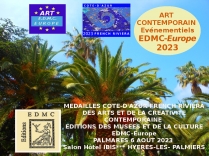 Evénementiel-concours des Médailles Côte-d'Azur French Riviera des Arts et de la Créativité Contemporaine 2023, organisé par les Editions des musées et de la culture EDMC-Europe