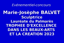 Marie-Josèphe BALVET, sculptrice a obtenu le Trophée d'Excellence dans les Beaux-Arts et la Création 2023 
