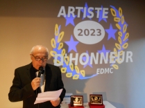 Annonce des noms des Artistes d'Honneur de l'Année 2023 cérémonie nationale Hyères-Les-Palmiers Salons IBIS*** Centre Côte-d'Azur