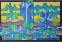 ''Coucher de Soleil'' acrylique sur toile  (108x162 cms) 2025, un style et une ingéniosité pour un langage novateur dans l'art actuel, Michel MARANT, apporte une nouvelle grammaire picturale,  il fait avancer l'art sous toutes latitudes.
