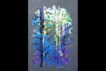 ''Mystère 2'',50x60cm, pastel. Illusion ou symbiose de rêve et réalité, Frédéric STEINLANDER, maître de l'esthétique de la lumière en peinture, révèle la magie du paysage, sa véracité, telle que nous savons rarement la voir. 