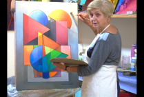 Jacqueline HUBERT est une artiste-peintre accomplie, elle sait aller avec talent du figuratif à l'abstrait. Elle maîtrise l'art en abstraction géométrique, ce qui lui a valu la prestigieuse Médaille de Talent des Arts d'Aujourd'hui,  Artiste d'Excellence 