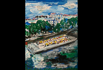 vue de PARIS, oeuvre du peintre Toshio ASAKI. École de Paris du XXIe Siècle.