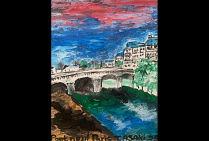 vue de PARIS, oeuvre du peintre Toshio ASAKI.