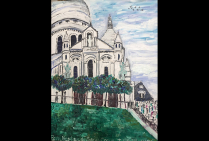 vue de PARIS, oeuvre du peintre Toshio ASAKI.