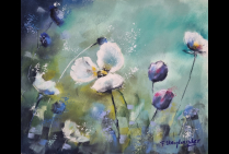 'Fleurs des Champs'', pastel, 40x30cm, Frédéric STEINLANDER apporte fraîcheur et beauté de la nature au rendez vous de ce Centenaire. L'artiste a su faire sien un entendement profond de l'esthétique quand subtilité et fragilité florales sont art.