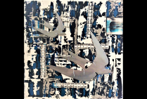 ''Ciel d'Azur''. La peintre lauréate Jacqueline MORANDINI aime abolir les clivages entre figuratif et abstraction. Ses surprenantes impressions aériennes et ses émotions de ciel d'azur saisissent le réel pour le mettre en osmose avec un paysage abstrait. 