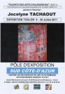 AFFICHE DE L'EXPOSITION DE LA PEINTRE ABSTRAITE JOCELYNE TACHAOUT