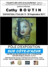 AFFICHE DE L'EXPOSITION DE CATHY BOUTIN, PEINTRE - LES ARTISTES 