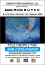 AFFICHE D'EXPOSITION DE LA PEINTRE ANNE-MARIE BOYER