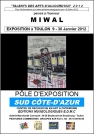AFFICHE DE LA PEINTRE MIWAL EXPOSITION 2012 