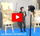 La peintre Estérelle présente son style de peinture figurative représentant des thèmes régionaux 