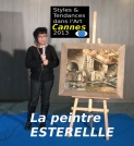 La peintre ESTERELLE présente son style à CANNES lors de la manifestation évènementielle  Styles et Tendances dans l'Art 2013