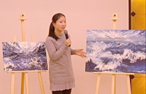 Qiao MIN, peintre chinoise, présente son style à PEKIN 2015