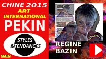 VIDEO Présentation des oeuvres et du style de la peintre numérique Régine BAZIN à PEKIN 2015 