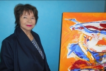 Cécile DURET, présente ses peinture abstraites 
