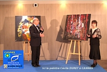 Antoine ANTOLINI et la peintre abstraite Cécile DURET, ici à CANNES lors de la Rencontre-Concours stylistique nationale 