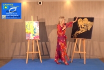 Marie-Solange RAYMOND, Grand Pinceau de France, présente ici son style pictural et sa démarche artistique, devant le Jury à CANNES, 2016