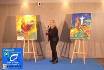 Marie-France BUSSET, présentant ses oeuvres lors de la présentation-concours des styles 