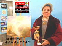 Achalezay, une artiste qui incarne la rencontre sur la toile du talent et de l'imaginaire, son style entre le  réel et l'irréel peint un surréalisme contemporain.