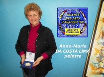 La peintre Anne-Marie DA COSTA LIMA, a obtenu la Médaille 