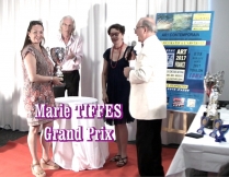 Cérémonie du Palmarès à Hyères-les-Palmiers Hôtel Mercure**** Ici Marie TIFFES recoit le Grand Prix des Arts 2017  