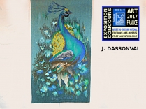 Oeuvre de Janine DASSONVAL artiste textile, licière d'art, à obtenu la Coupe des Arts 2017