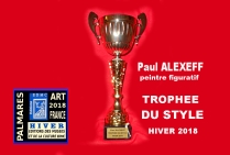 le peintre figuratif Paul ALEXEFF, Trophée du Style 2018 