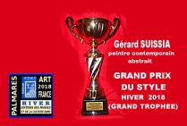 le peintre Gérard SUISSIA, Grand Prix, Grand Trophée du Style 2018