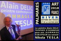 Trophée d'Honneur 2018 pour Alain DELIC au PALMARES NATIONAL DES STYLES 2018 pour son Hommage à NIKOLA TESLA