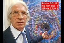 Hommage au physicien Nikola Tesla Exposition de peinture Alain DELIC artiste contemporain abstrait (10 Février 2018 Hyères-les-Palmiers Côte-d'Azur)