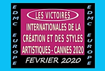 ■ LES VICTOIRES <br/>INTERNATIONALES <br/>DE LA CREATION ET DES STYLES ARTISTIQUES - CANNES 2020 - EDMC-EUROPE  logo