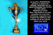 Grands Trophées de la Méditerranée des Styles et des Arts MARSEILLE 2019 - (EDMC) Jacqueline MORANDINI, peintre