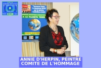 Annie d'Herpin , peintre, déléguée du Comité de l'Hommage artistique international à la Planète Terre PARIS 2019 
