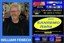  Il pittore William Fenech a ottenuto il Grande Trofeo di Arte e Stili. Sanremo 2019