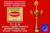 PICH, peintre. Lauréat du Palmarès. Grand Trophée International des Styles Artistiques - Monaco 2019 