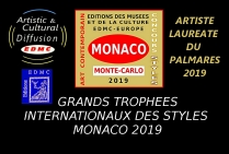 Jacqueline MORANDINI, peintre abstraite. Lauréate des Grands Trophées Internationaux des Styles Artistiques - Monaco 2019 