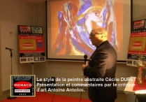 Oeuvre de Cécile DURET, peintre abstraite. Commentaires et analyse du style, Antoine Antolini, critique d'art, Monaco 2019.