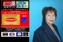 Cécile DURET, peintre abstraite. Lauréate du Palmarès. Grand Trophée International des Styles Artistiques - Monaco 2019